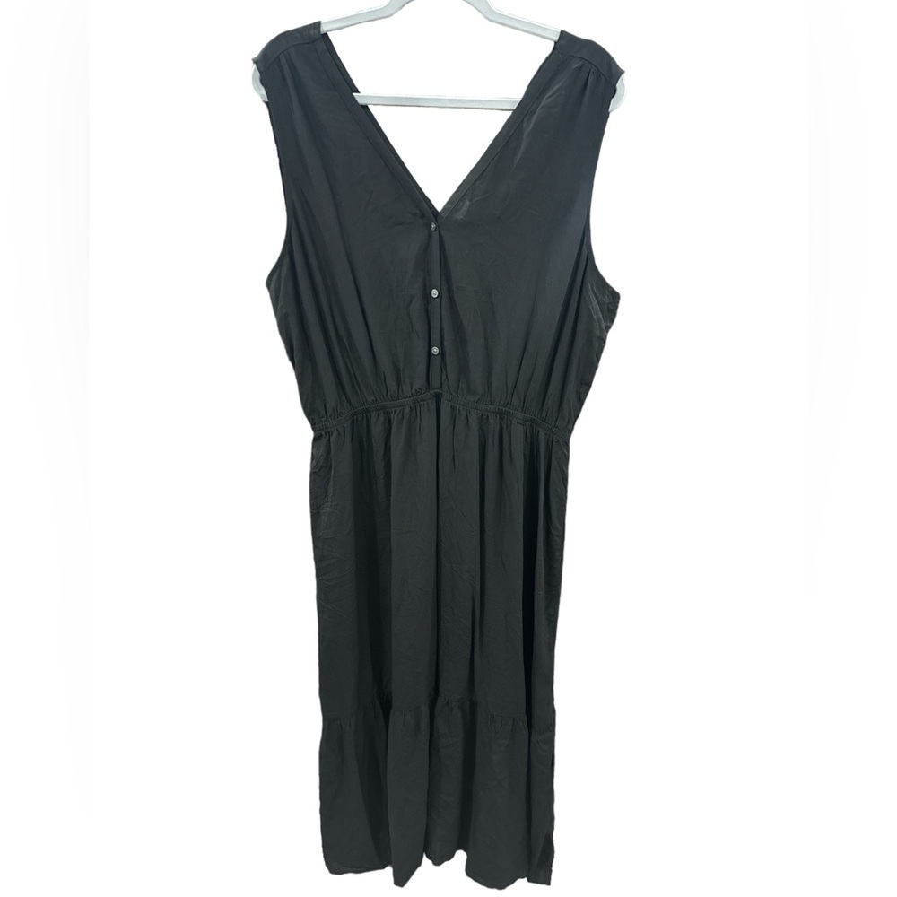 NWT GAP Maxi Tiered Sleeveless Black Dress Size: XL